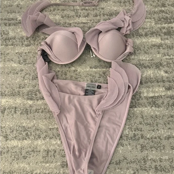 Andrea Iyamah High Waisted Lilac Bathing Suit - Picture 3 of 3